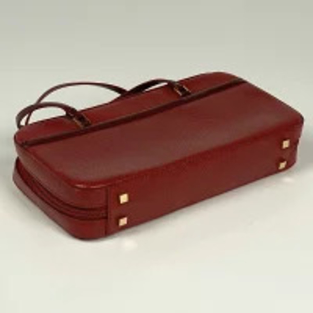 Dior leather red Christian handbag CD Red